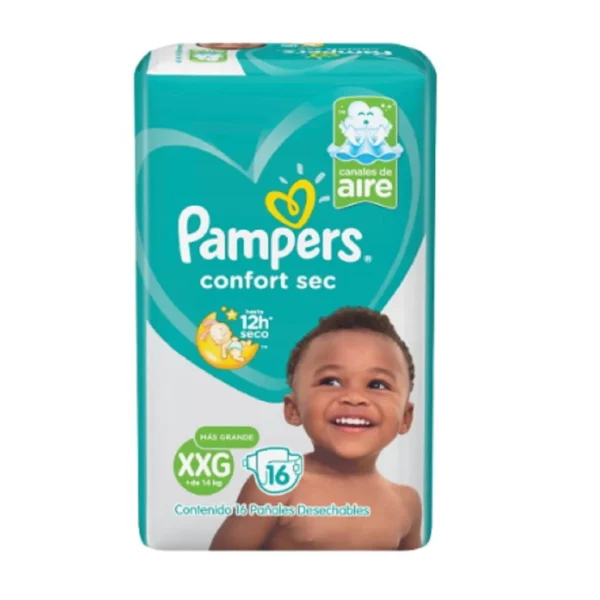 PAMPERS PAÑALES CONFORT SEC XXG 432GX8UN