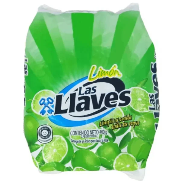 LAS LLAVES DETERGENTE LIMON 400Gx30UN